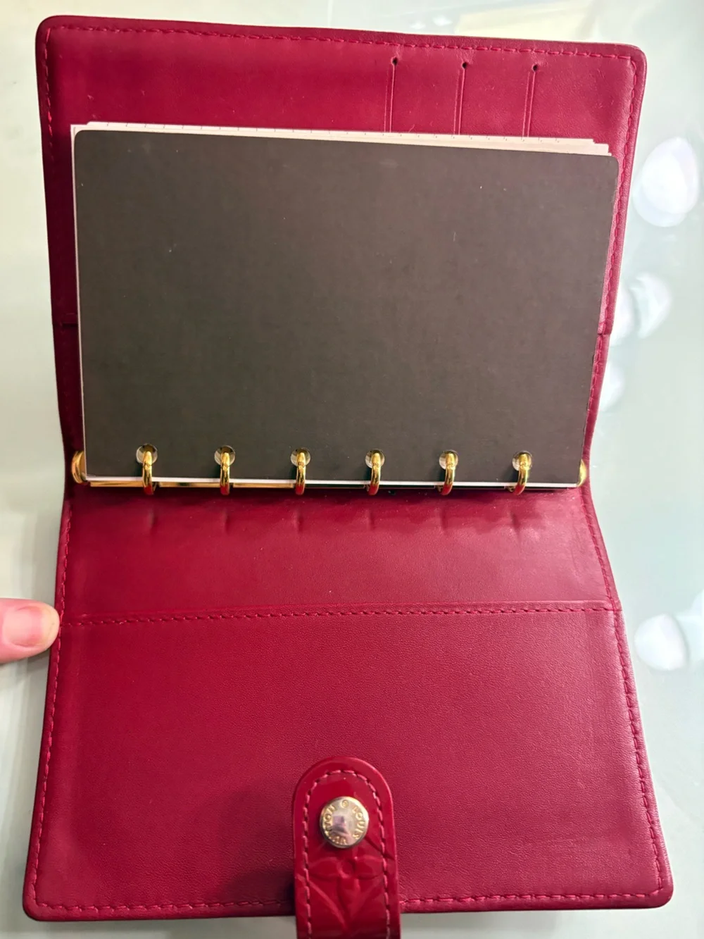 Louis Vuitton LV Red Vernis PM Agenda Planner EUC